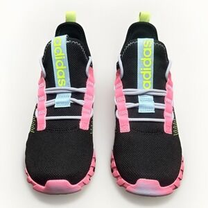 adidas JQ7348 Kaptir Flow K Sneaker Unisex Big Kid 5.5-Black/Yellow/Clear Sky